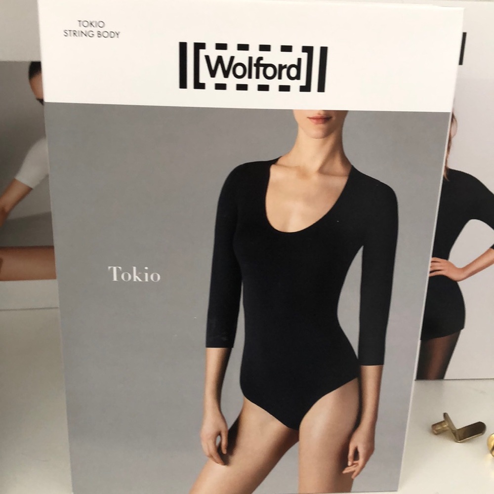 COPY - Wolford tokio string body, Size large, black, new in the box